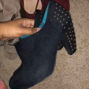 Black Studded Booties